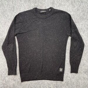Scotch & Soda Sweater Mens Large Black Speckled Crewneck Amsterdam Couture Wool